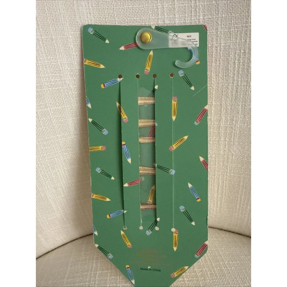 NEW Piper‎ K Back To School 5pk Hair Clips Barrette, Teacher Kindergarten Girl